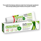 Natural Strong Denture Adhesive NaturDent holds Dentures Longer and Stronger No Zinc No Petrochemical No Paraben No Yucky Taste