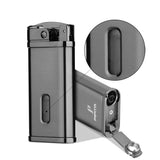 PIPITA 2pcs Torch Lighter Windproof Cigar Lighter Jet Single Flame Cigarette Lighter, Adjustable Flame and Refillbale Fuel Metal Lighter (Butane Not Included) (Lighter)