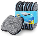 Multi-Purpose Scrub Sponges for Kitchen by Scrub- it - Non-Scratch Microfiber sponge along with Heavy Duty Scouring power - Effortless Cleaning of Dishes, Pots and Pans All at Once(6 Pack, Large)