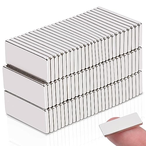 80 Pcs Neodymium Magnet Bar, Rare Earth Magnets Rectangular, Small Bar Magnets for Crafts