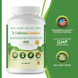 High-Absorption Magnesium Glycinate Tablets – 400 mg, 120 Count