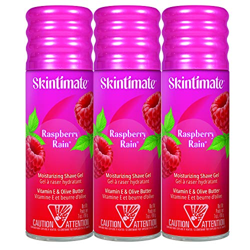 Skintimate Raspberry Rain Shave Gel for Women, 3 Pack | Skintimate Shaving Cream for Women, Womens Shaving Cream, Shave Cream, Shaving Foam, Womens Shave Gel, Pack of 3, 7oz each