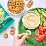 Crisp Power High Protein Pretzel Crisps - 6 Pack x 1.75 oz Crunchy & Flavorful Plant-Based Snack. No Sugar, 28g Protein Per Pack in 3 Savory Flavors, Vegan, Keto Friendly, Non-GMO, Kosher Non-Dairy (1.75 Ounce (Pack of 6), Everything)