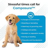 VetriScience Composure Max Liquid Formula - Clinically Proven Dog Calming and Cat Calming Supplement with Colostrum, L-Theanine & Vitamin B1 for Stress, Storms, Separation & More - 8 oz