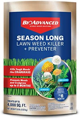 BioAdvanced Season Long Weed Killer Plus Preventer for Norther Lawns, Granules, 9.6 LB