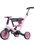 newyoo Tricycle for Toddlers 1-3, Toddler Bike, 5 in 1 Trike with Push Handle, Christmas and Birthday Gift and Toy for Girls, Convert to Baby Balance Bike, Pink, TR008