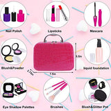 TEPSMIGO 2 Pack Pretend Makeup Kit for Girls, Kids Pretend Play Makeup Set - with Cosmetic Bag for Birthday Christmas, Toy Makeup Set for Toddler, Little Girls Age 3+(Not Real Makeup)