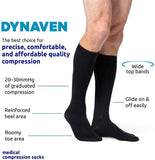 SIGVARIS Men’s DYNAVEN Closed Toe Calf-High Socks 20-30mmHg