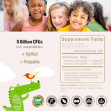 OraTicx Kids Dental Probiotics for Anti-Cavity + Healthy Teeth and Gums, 8 Billion CFU Probiotics for Oral Health, Sugar Free Yogurt Flavor 2-Pack