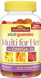 Nature Made Multi for Her Plus Omega-3 Adult Gummies, 90 Count
