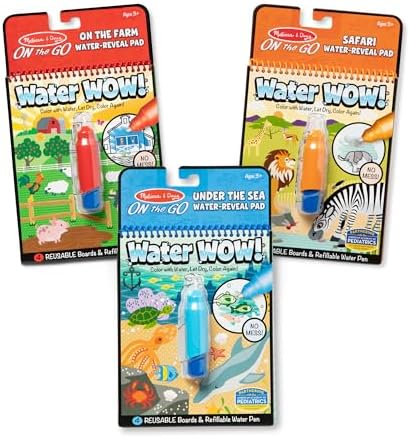 Melissa & Doug Water Wow! - Water Reveal Pad Bundle - Farm, Safari & Under The Sea