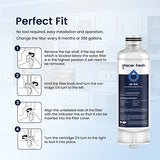 GLACIER FRESH DA97-17376B HAF-QIN Water Filter Replacement for Samsung HAF-QIN/EXP, DA97-08006C, RF23M8070SG, RF23M8070SR, RF23M8090SG, RF23M8090SR, RF23M8570SR, RF23M8590SG (4 Pack)