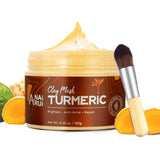 ANAI RUI Turmeric Clay Mask, Vitamin C Facial Mask with Turmeric & Kolin Clay, Cleasning Mask for Acne, Pores, Radiant & Smooth Skin, 6.35oz