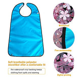 VOPHIA 3 Pack Adult Bibs for Women Washable Bib Reusable Waterproof Clothing Protector with Optional Crumb Catcher Cherry Blossoms