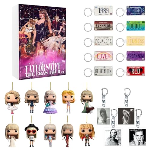 Christmas Vacation Advent Calendar 2024 Christmas Vacation Advent Calendar 2024,Music Lover Christmas Countdown Calendar Contains 24 Fans Gifts,Christmas Tree Keychain Hanging Ornaments Decorations