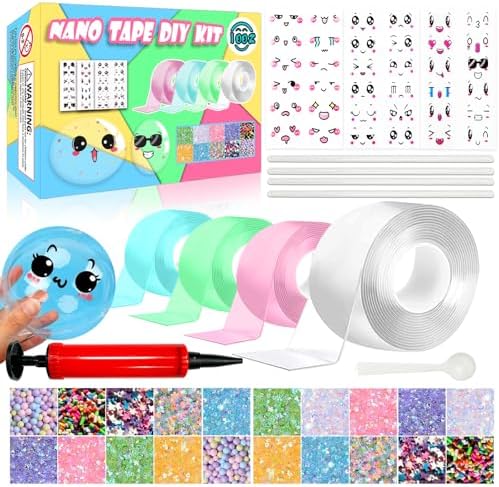 Nano Tape Bubble Kit for Kids, Nano Double Sided Adhesive Tape Bubbles, 4Pcs Nano Tape Toys Kit for Boys and Girls Party Favors and Kids Craft Fidget Toys Set