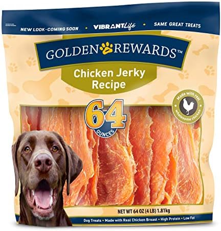 Golden Rewards Jerky Recipe Dog Treats (Chicken Jerky, 64 oz, 1 Pack)