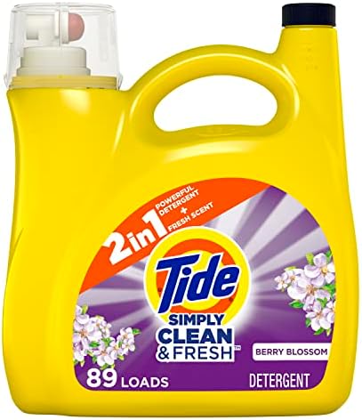 Tide Simply Liquid Laundry Detergent Berry Blossom, 89 loads(packaging may vary)