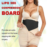 Moolida Tabla Abdominal 360 Ab Board Post Surgery Lipo Foam and Compression Boards for Liposuction, Black one size