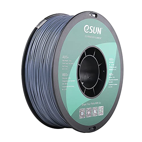 eSUN ABS+ Filament 1.75mm, 3D Printer Filament ABS Plus, Dimensional Accuracy +/- 0.05mm, 1KG Spool (2.2 LBS) 3D Printing Filament for 3D Printers, Grey