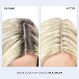 COLOR WOW Root Cover Up, Platinum – Instantly cover greys + touch up highlights, create thicker looking hairlines, water resistant, sweat resistant - No mess multi award winning root touch up