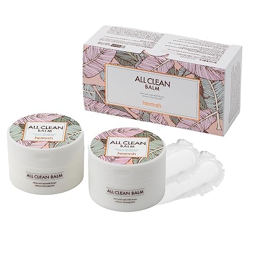 HEIMISH All Clean balm 120ml SET (120 ml/4 oz, 2-Pack),Balm to Oil, Double Cleanse, Face Wash,Korean skincare