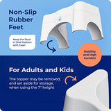 Squatty Potty The Original Bathroom Toilet Stool - Adjustable 2.0, Convertible to 7" or 9" Height with Removable Topper for Adults and Kids White