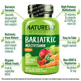 NATURELO Bariatric Multivitamin - One Daily with Iron - Supplement for Post Gastric Bypass Surgery Patients - Natural Whole Food Nutrition - 120 Veggie Capsules