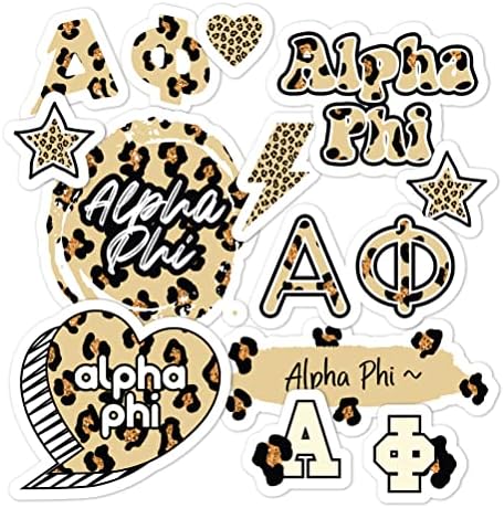 Desert Cactus Alpha Phi Sticker Decal Laptop Water Bottle Car (Cheetah Print Sheet)