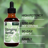 Stinging Nettle Leaf and Root 4 fl oz Liquid Extract - Natural Urinary & Kidney Support for Man and Woman - Organic Urtica Dioica - High Potency Herbal Supplement - 90-Day Supply