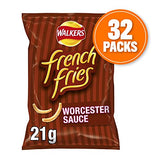 WALKERS Crisps French Fries Worcester Sauce Snacks, 21g (Case of 32)