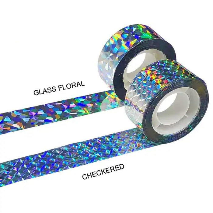 AnRui Bird Reflective Scare Tape Ribbon, 2 x 328Ft Bird Flash Woodpecker Deterrent Bird Scare Shiny Ribbon Repellent Reflective Tape Keep Birds Away for Outdoor, House, Garden, Patio, Orchard