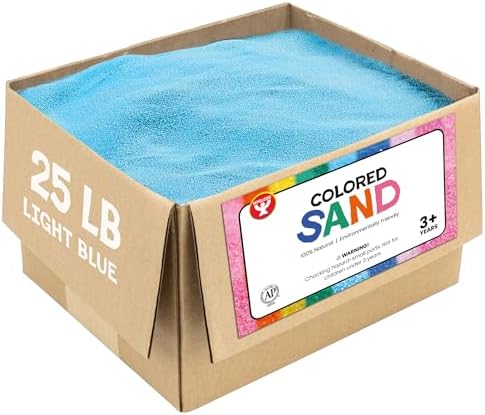 Hygloss Products Sand Colorful Craft Art-Variety of Uses-Environmentally Friendly and Safe for Kids, Light Blue 25-Pound