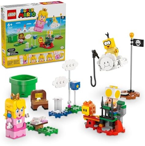LEGO Super Mario Adventures with Interactive Peach Princess Toy, Super Mario Playset for Kids, Yellow Toad Figure, Nintendo Toy Gift for Girls, Boys and Any Gamers Ages 6 and Up, 71441
