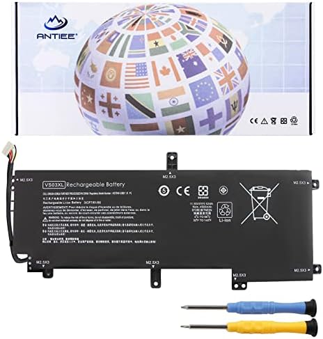 ANTIEE VS03XL 849313-850 Battery for HP Envy 15-AS 15T-AS Series: 15T-AS100 15-AS133CL 15-AS152NR 15-AS043CL 15-AS182CL AS020NR AS068NR AS027CL AS002LA AS091MS AS004LA AS014WM 849313-856 VSO3XL