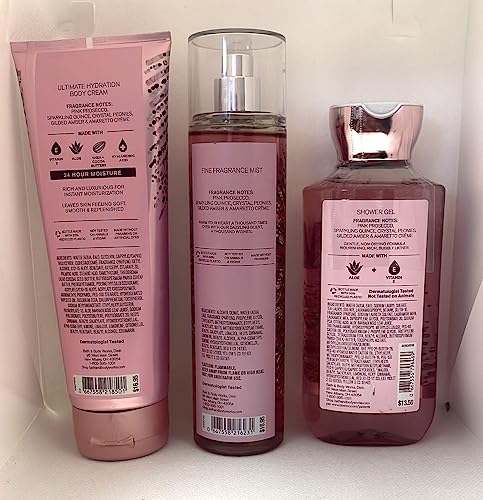 A Thousand Wishes Body Care Set. Shower Gel 10 Fl Oz, Fine Fragrance Mist 8 Fl Oz and Body Cream 8 Fl Oz