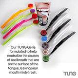 Tung Tongue Brush & Gel Kit | Tongue Cleaner for Adults | Tongue Scraper to Fight Bad Breath and Halitosis | Mouth Odor Eliminator | Fresh Mint | Made in America (Set of 2)