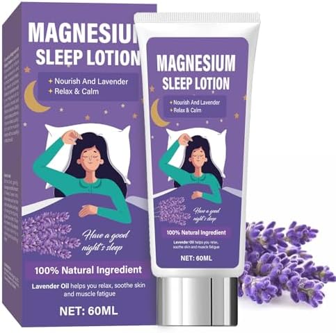 Magnesium Lotion, Magnesium Lotion for Sleep & Muscle Relief, Kids & Adults Nighttime Magnesium Cream - Promotes Sleep and Support for Relaxation & Calm (Lavender)