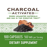 Natures Way Activated Charcoal Intestinal Cleanser Capsule, 260 mg - 100 per pack - 3 packs per case.3