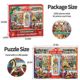 Ciesa Advent Calendar 2024 Christmas Jigsaw Puzzle - Christmas Emporium, 24 Parts - 1008 Pieces Puzzles Countdown to Christmas, Christmas Gifts for Adults and Kids, Home Decoration 27.5in x 19.7in