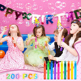 200 Pieces Mini Bubble Wands,Bubble Party Favors Assortment Toys for Kids,Themed Birthday, Halloween, Goodie Bags, Carnival Prizes, Wedding, Bubble Maker Toys for Kids,Outdoor Gifts for Girls & Boys