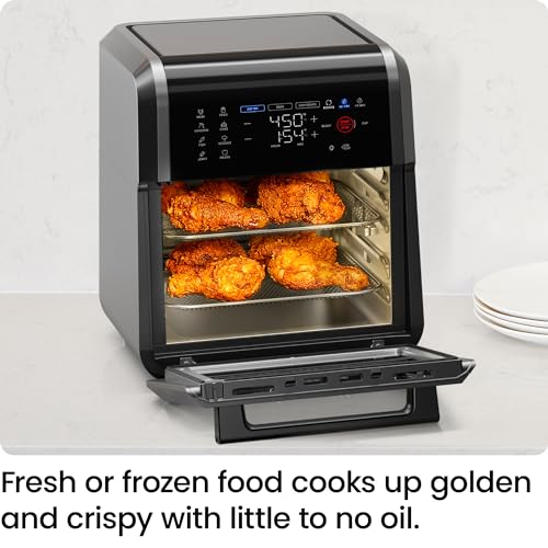 Chefman 12-Quart 6-in-1 Air Fryer Oven with Digital Timer, Touchscreen, and 12 Presets - Family Size Countertop Convection Oven, Dishwasher-Safe Parts