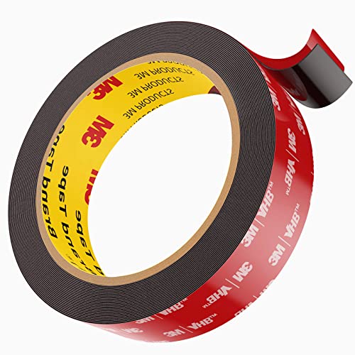 EMITEVER Double Sided Tape, Heavy Duty Mounting Tape, 15Ft x 0.6In Two Sided Acrylic Foam Tape, 2 Sided Strong Adhesive Tape, Waterproof Two Way Tape for Automotive, Car, Home Decor, Office Décor