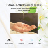 FLOWERLAND Massage Candle - Moisturizing Massage Oil Candle for Couples and Home Spa - Luxurious & Hydrating Skin Care Body Massage Oils - Natural, Vegan - Jasmine (200ml)