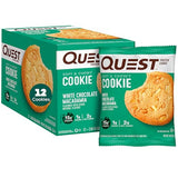 Quest Nutrition, White Chocolate Macadamia Flavored Protein Cookie, Soft & Chewy, 15g Protein, 1g Sugar, 2g Net Carbs, Keto Friendly, 12 Count