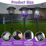 Qualirey Solar Bug Zapper Outdoor 2 in 1 Solar Mosquito Fly Killer Waterproof LED Insect Zapper and Lighting Mosquito Repellent Lamp for Outdoor Garden Patio Yard Lawn (White and Purple Light)