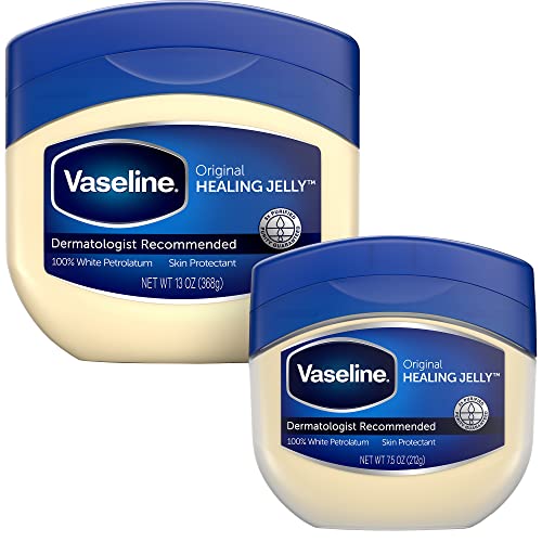 Vaseline Original Healing Jelly, 2-Size Variety Bundle – #1 Dermatologist Recommended Skin Protectant, Healing Ointment for Beauty & Personal Care