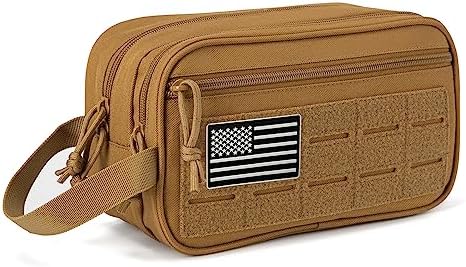 QT&QY Tactical Toiletry Bag for Men Hygiene Bag EDC Military Tool Molle Pouches Small Dopp Kit Mens Shaving Kit Travel Shower Bags