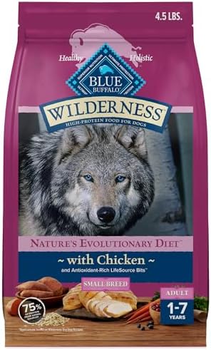 Blue Buffalo Wilderness Adult Small Breed Dry Dog Food Real Chicken with Natural Ingredients