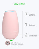 SOICARE Car Diffuser,Small Portable Car Essential Oil Diffuser with Built-in USB Cable,Mini Aromatherapy Diffuser for Travel/Office/Home (Pink)